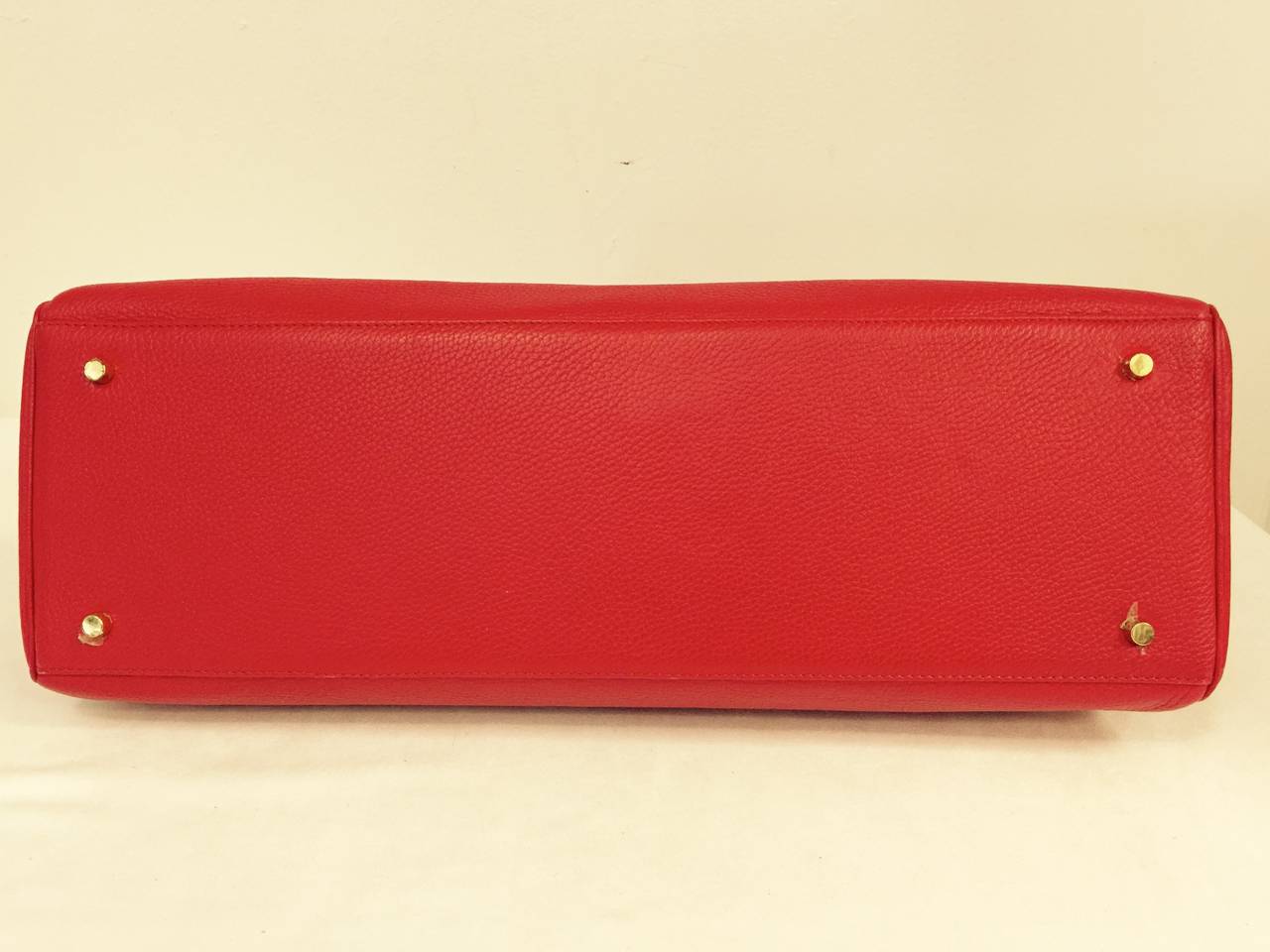 2008 Hermes Kelly Red Togo Bag 50 For Sale 1