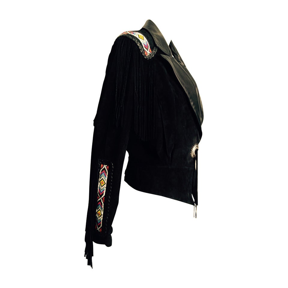 New Phoenix USA Frontier Collection Pigsplit Suede and Lamb Leather Jacket For Sale