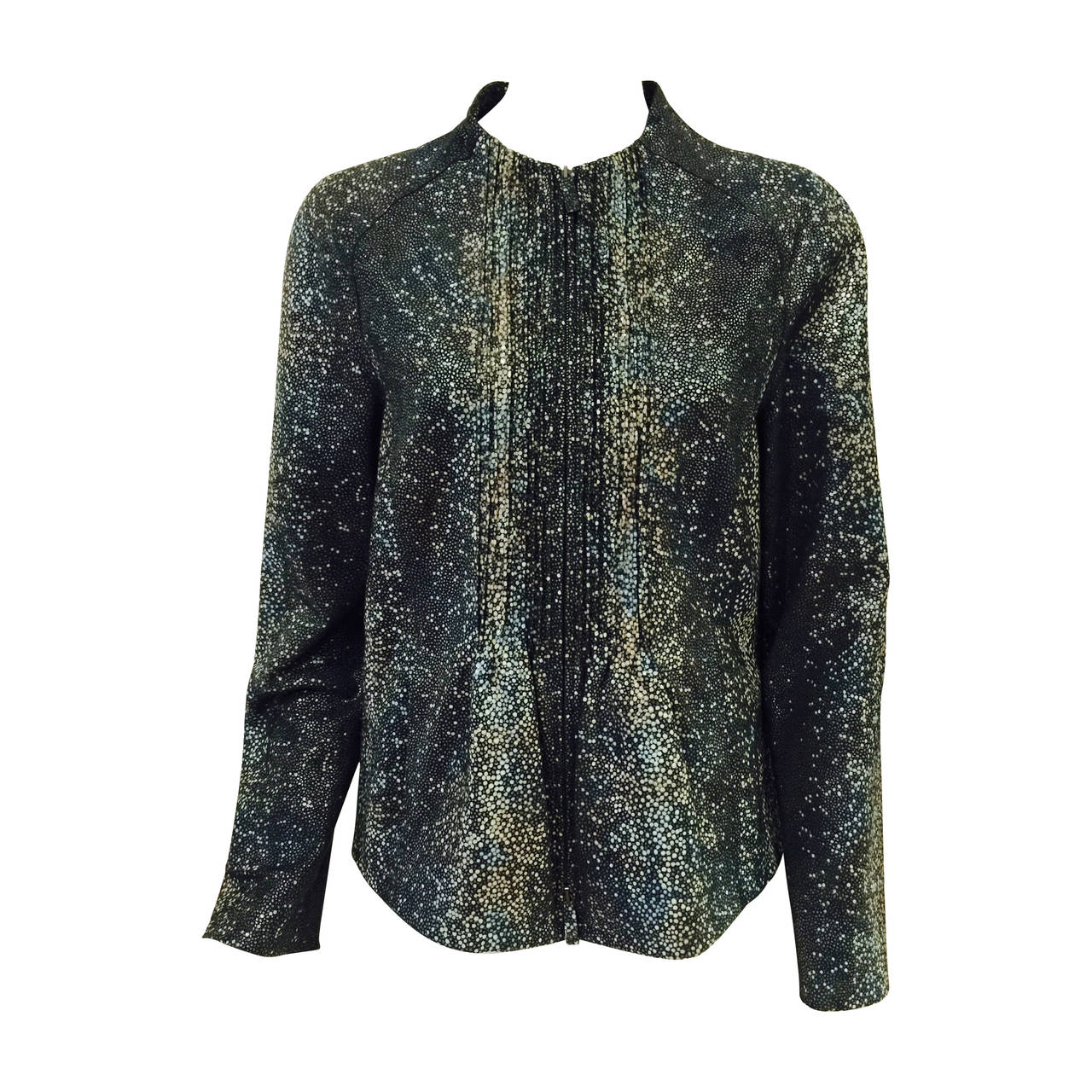 Giorgio Armani Limited Edition Shagreen Lambskin Jacket For Sale