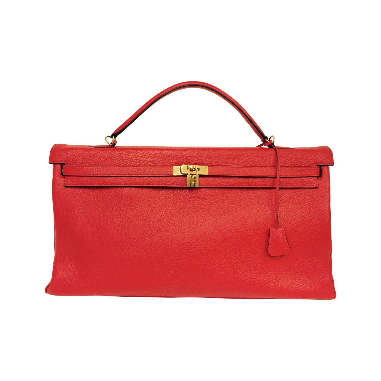 2008 Hermes Kelly Red Togo Bag 50 For Sale