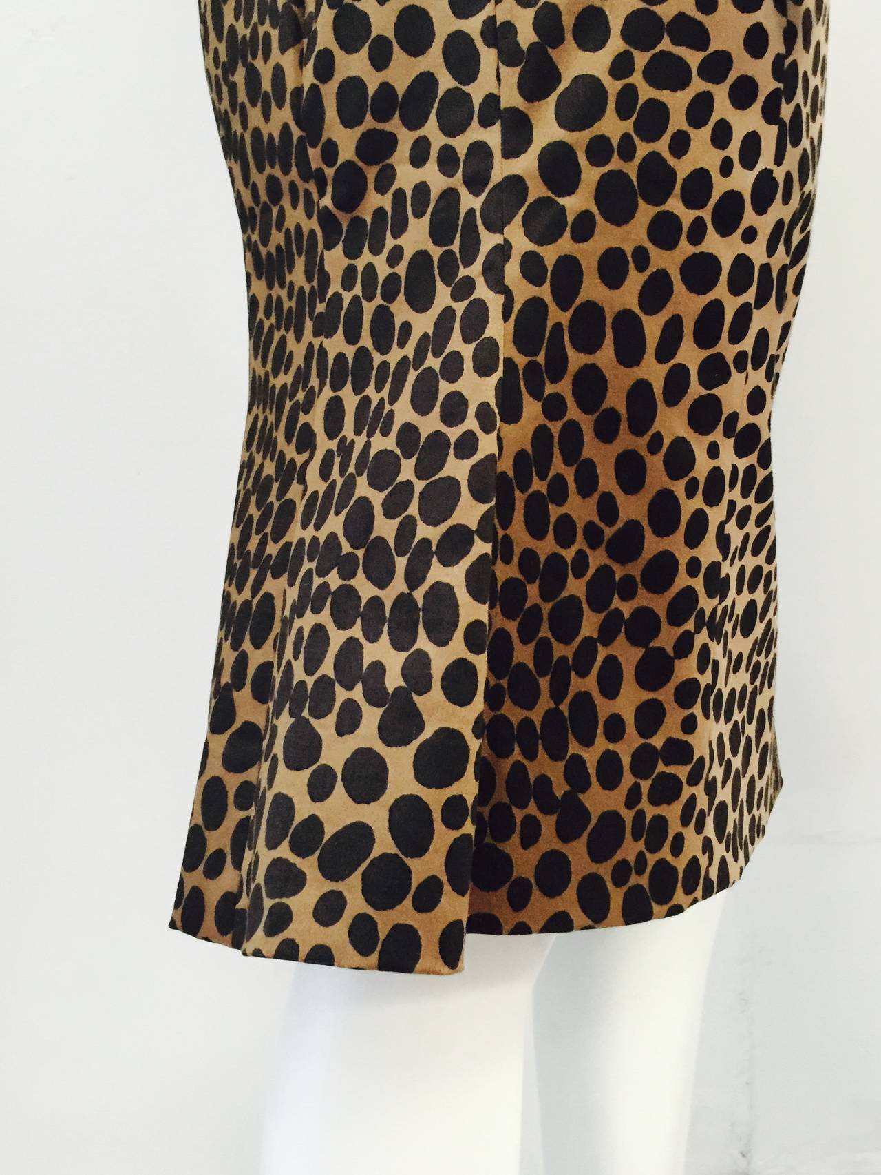 Women's Magnificent Moschino Cheap and Chic Cotton Stretch Leopard Print Skirt Suit For Sale