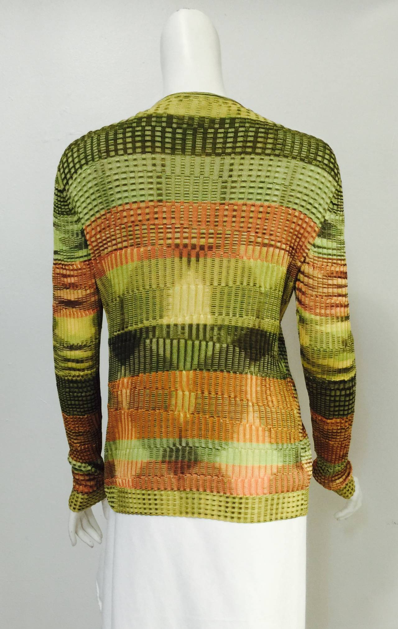 Multi Color Missoni Ribbed Knit Twin Set For Sale 2