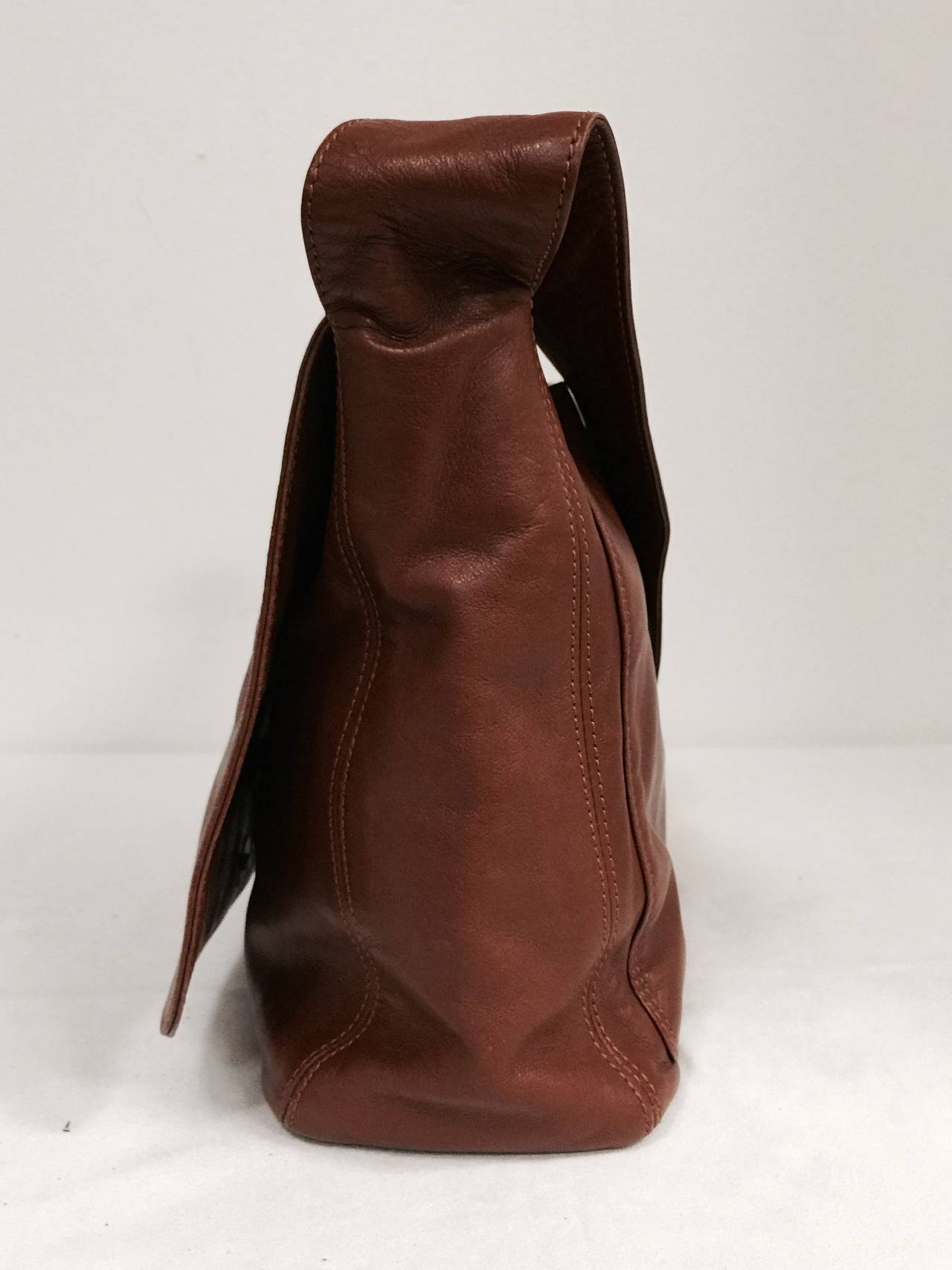 Women's 1990s Chanel Chestnut Brown Flap Shoulder Bag Serial Number 5302380