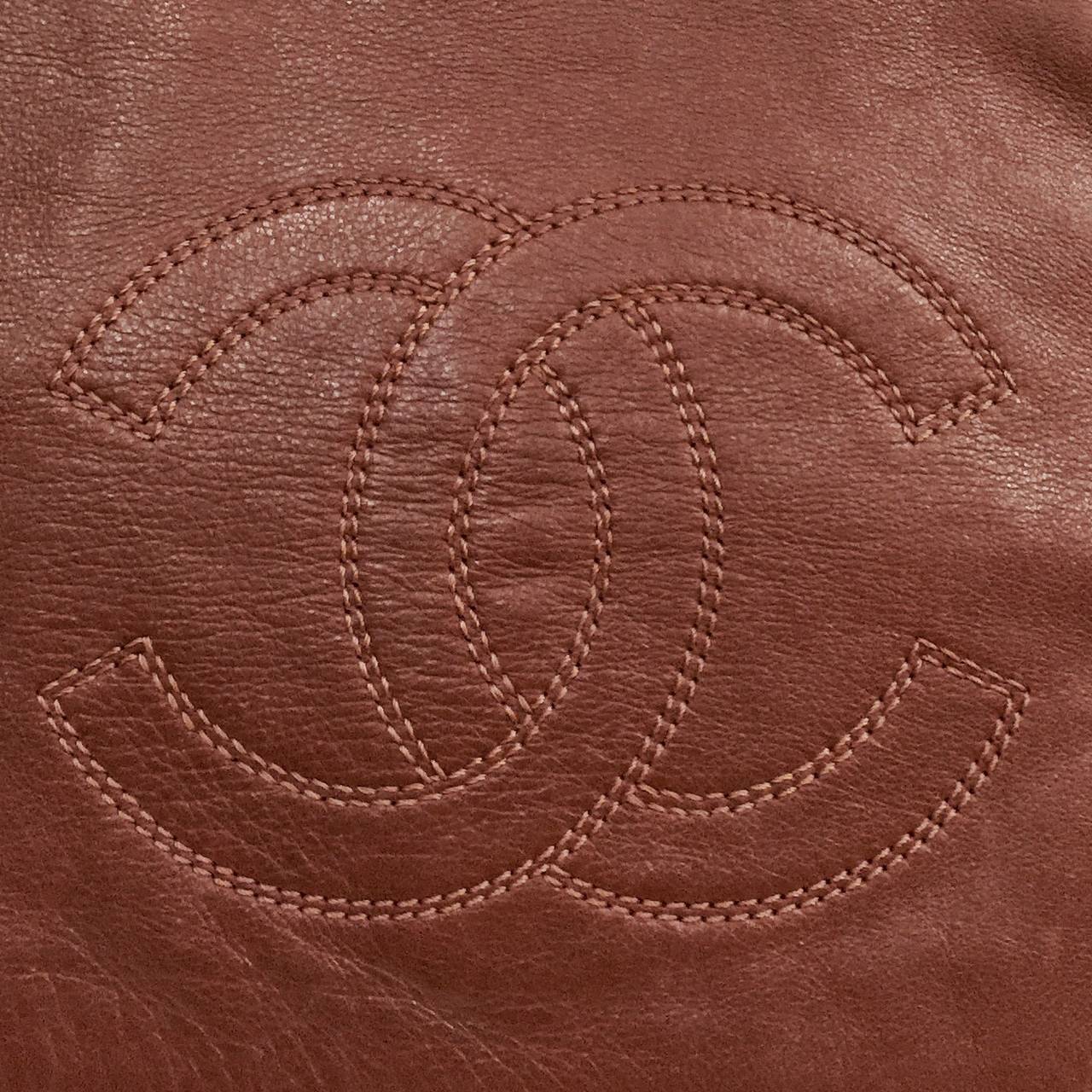 1990s Chanel Chestnut Brown Flap Shoulder Bag Serial Number 5302380 2