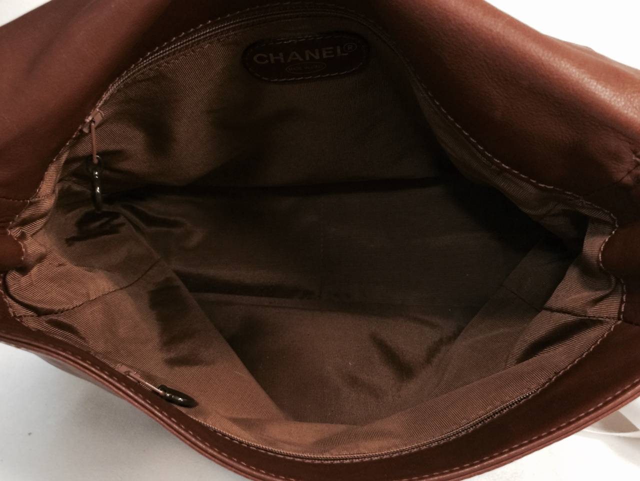 1990s Chanel Chestnut Brown Flap Shoulder Bag Serial Number 5302380 4
