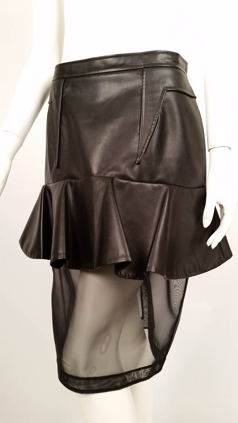 New Givenchy Fashion-Forward Peplum Skirt with Nylon Net Bottom In New Condition In Palm Beach, FL