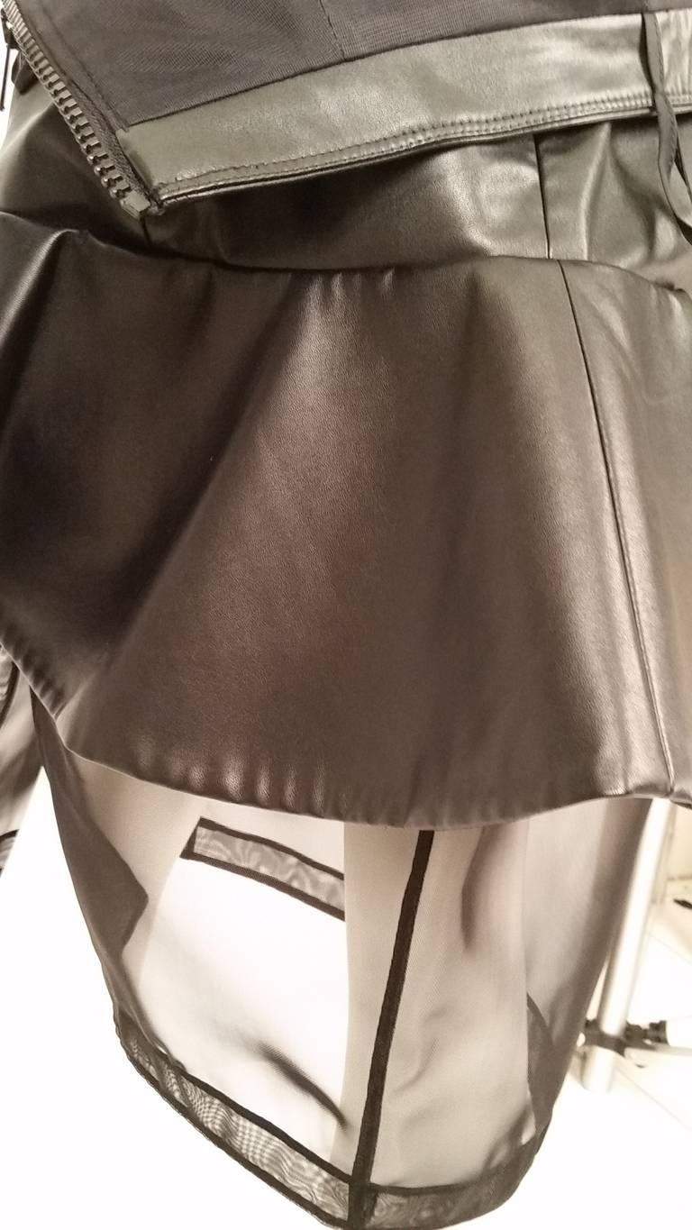 New Givenchy Fashion-Forward Peplum Skirt with Nylon Net Bottom 1