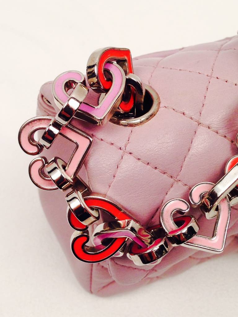 Women's Limited Edition Chanel Lilac Valentine Chain Mini Flap Bag For Sale