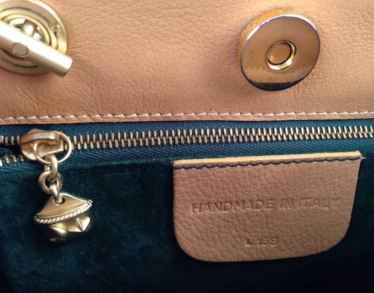 Kieselstein-Cord Carmel Woven Leather Shoulder Bag With Poodle Charm 5