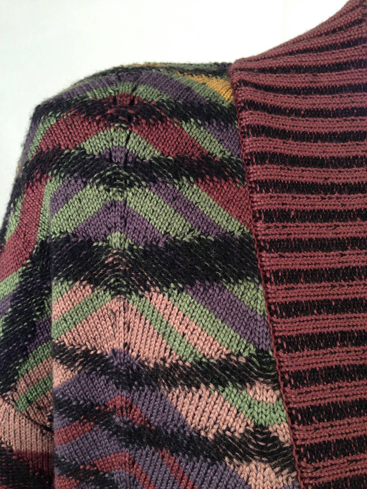 Women's Vintage 1981 Missoni 100% Merino Wool Sweater Coat For Sale
