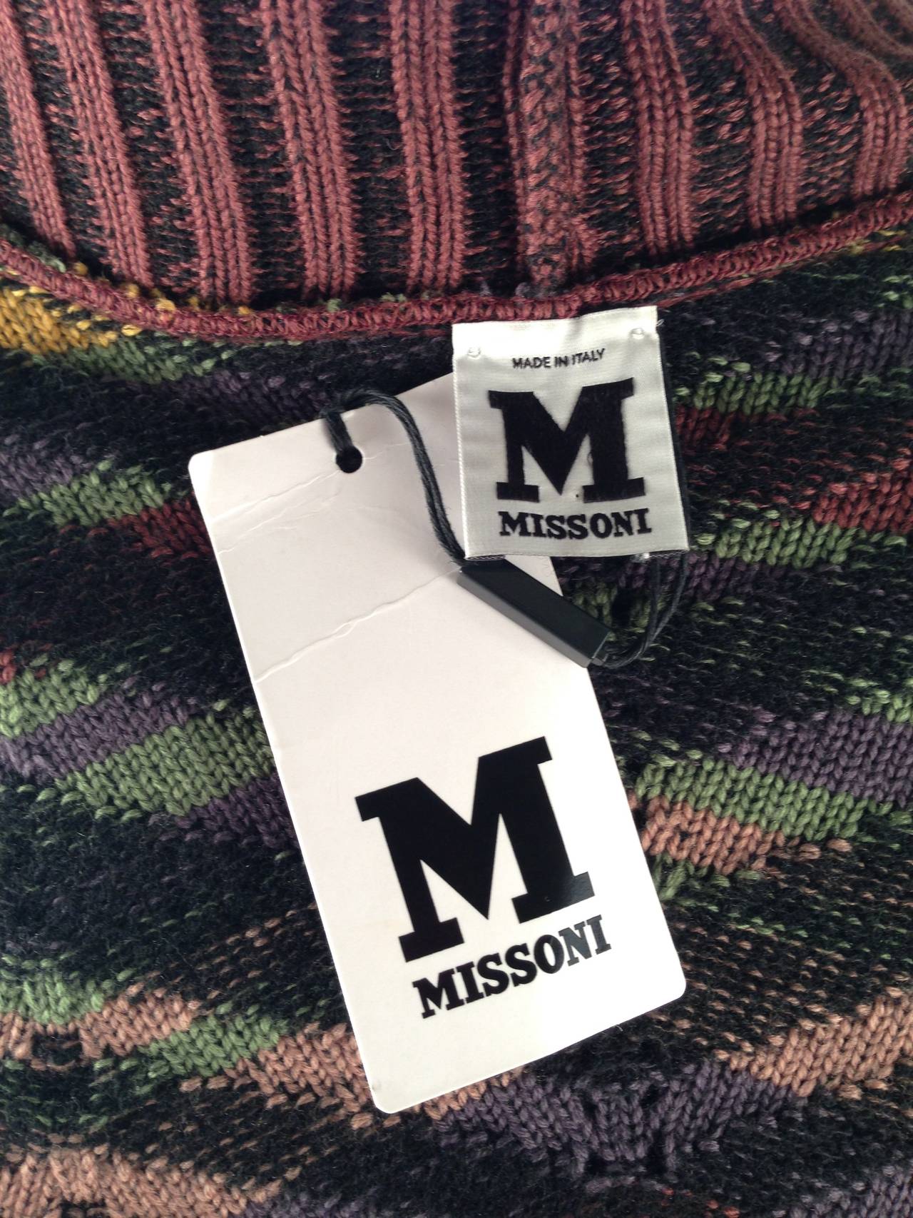 Vintage 1981 Missoni 100% Merino Wool Sweater Coat For Sale 3