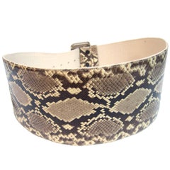 Exotic Python Wide Cummerbund Style Belt