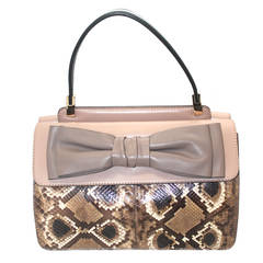 Valentino Taupe Python Aphrodite Handbag - circa 2011