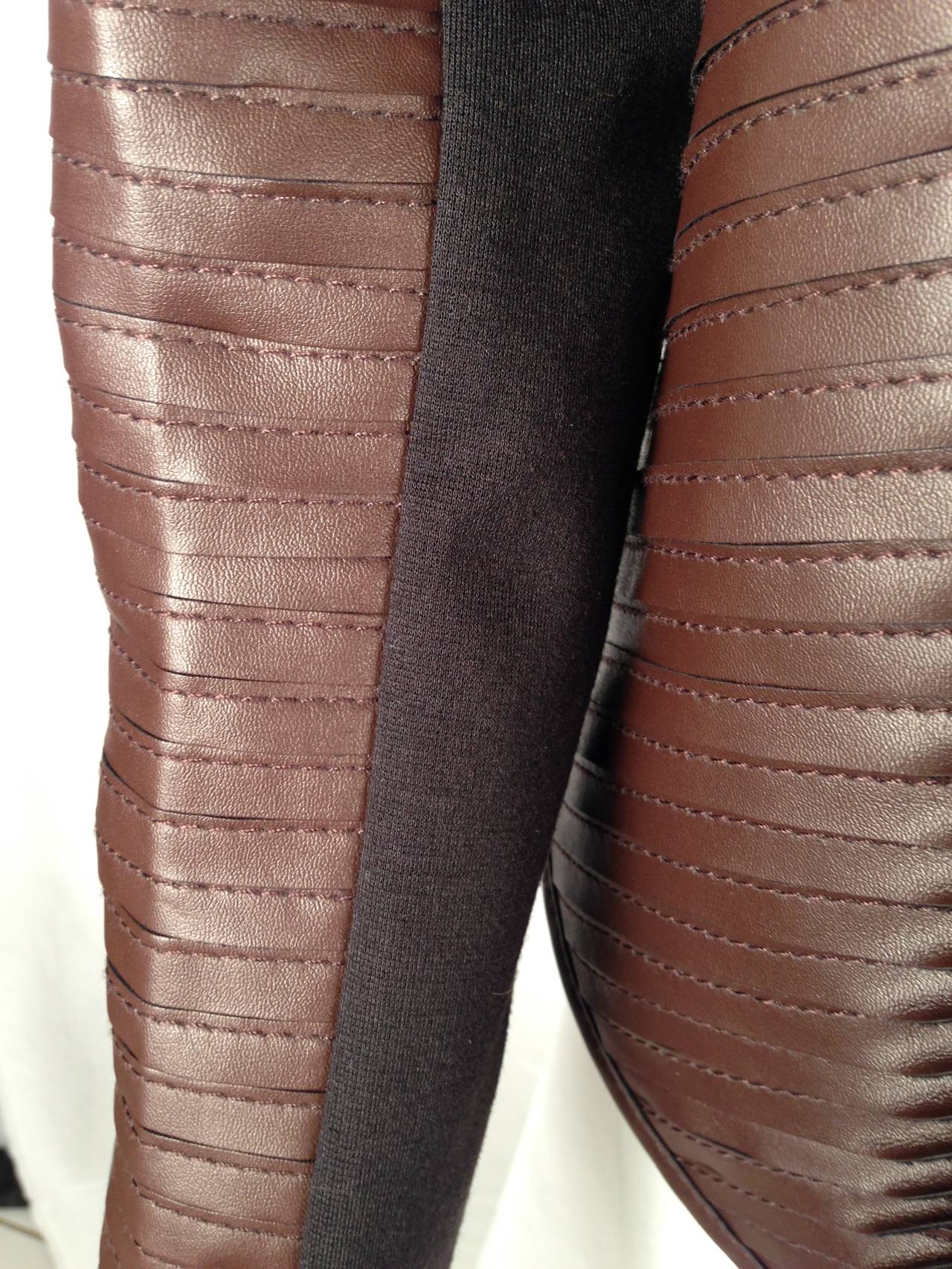 Gianfranco Ferre Stretch Fabric and Leatherette Jacket For Sale 1