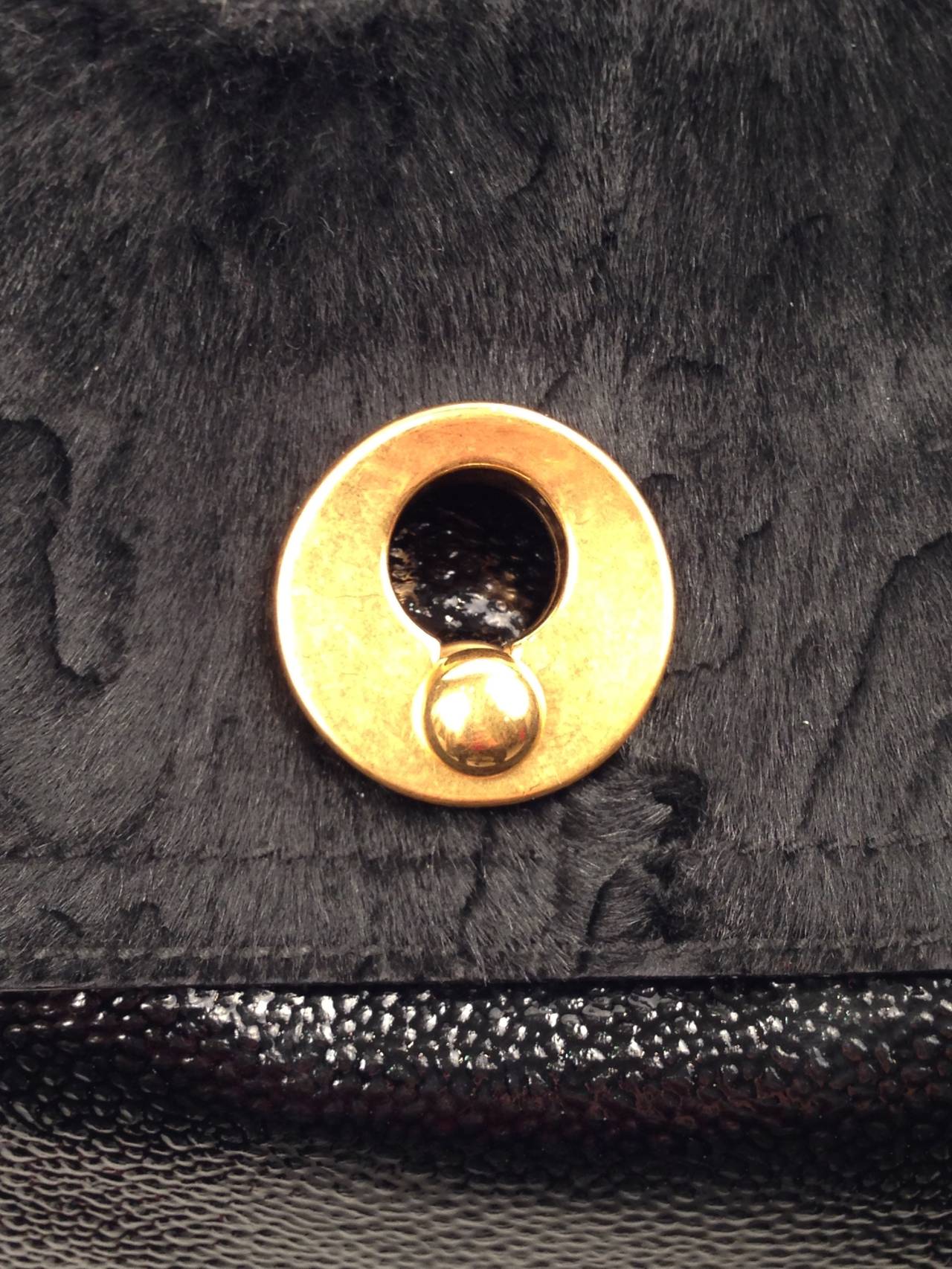 Yves Saint Laurent Rive Gauche Leather and Pony Hair Tote For Sale ...