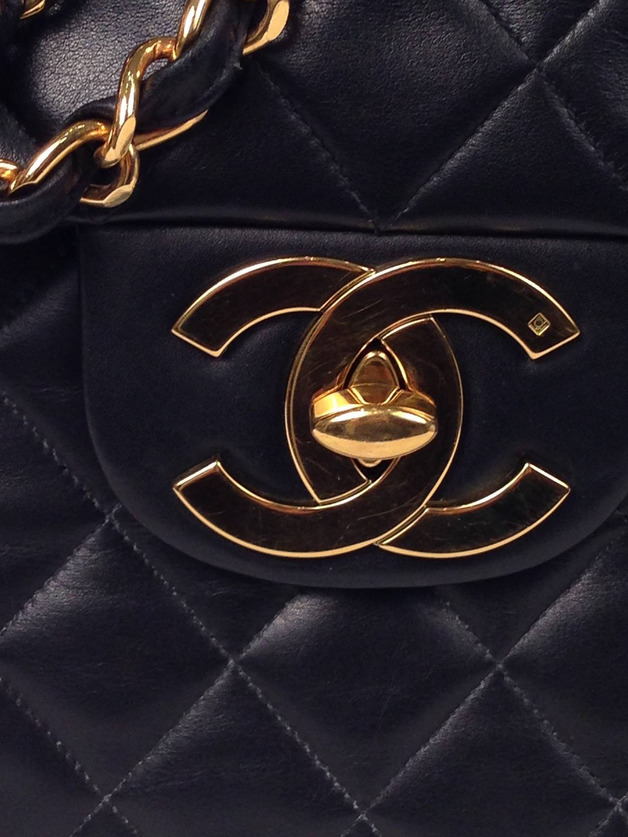 1990s Chanel Maxi Classic Quilted Single Flap Bag No. 3160136 For Sale 2