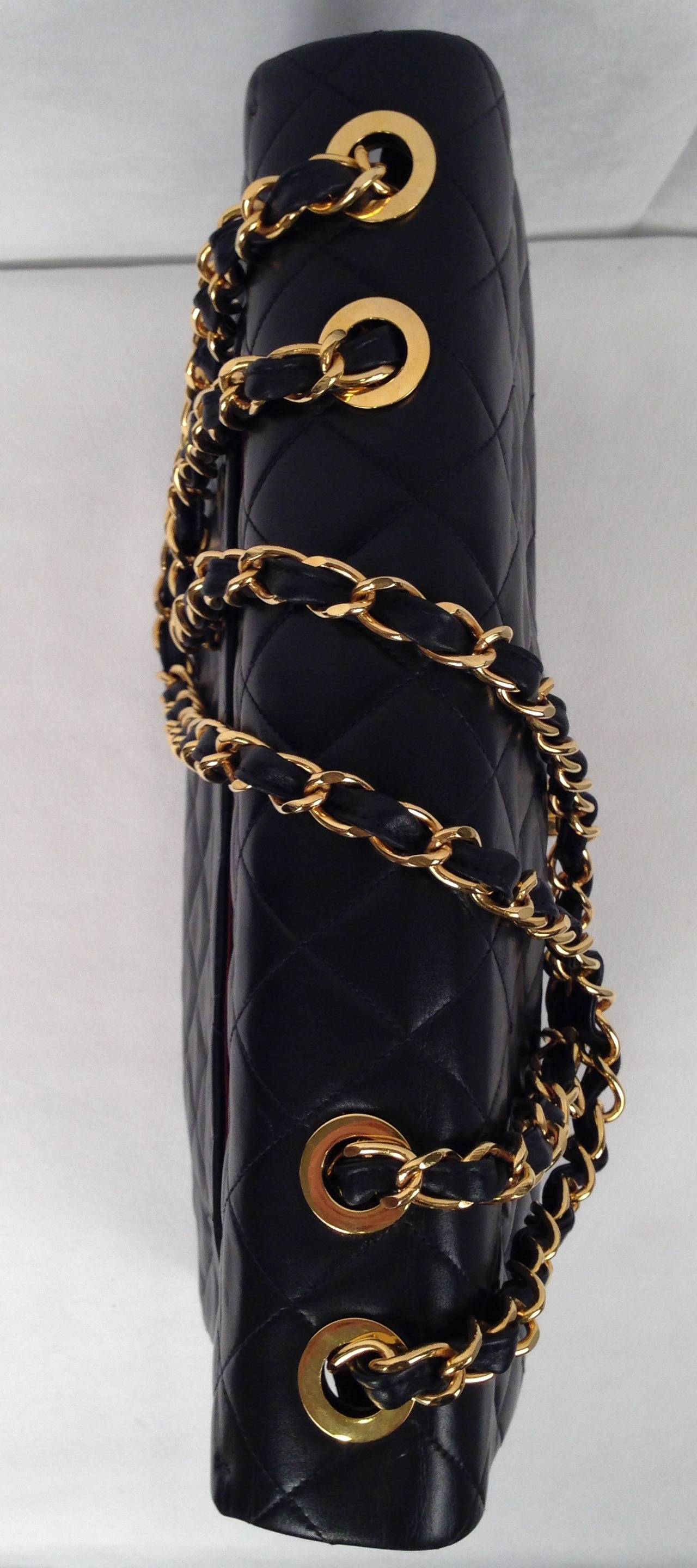 1990s Chanel Maxi Classic Quilted Single Flap Bag No. 3160136 For Sale 1