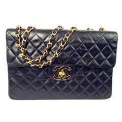 1990s Chanel Maxi Classic Quilted Single Flap Bag No. 3160136