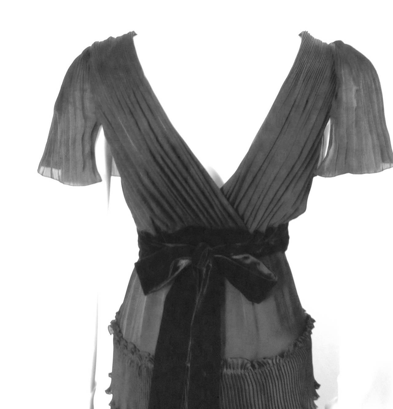 Gray Diane von Furstenburg Wrap Style Gown For Sale