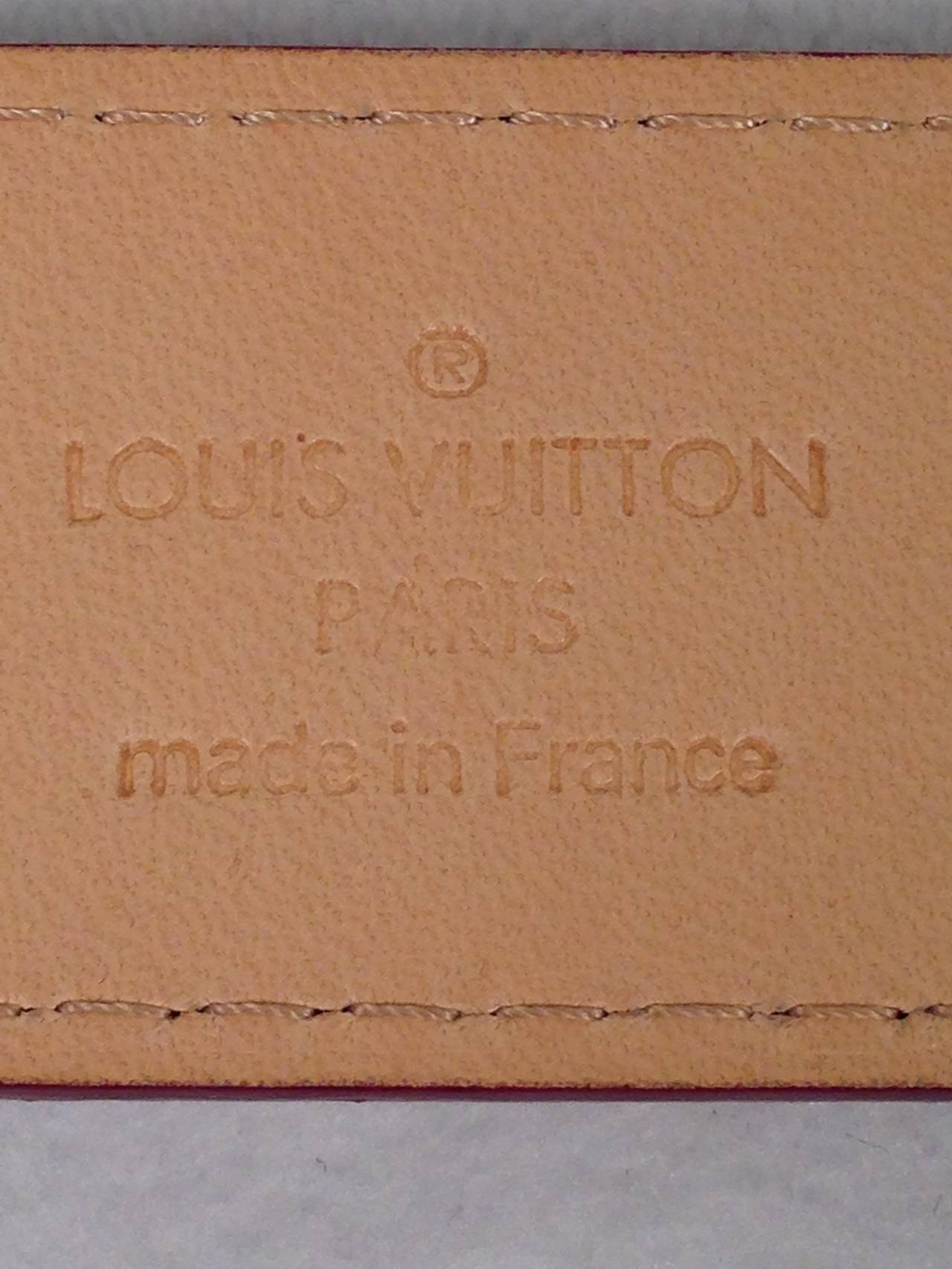 Brown Louis Vuitton Purple Rouge Vernis Belt