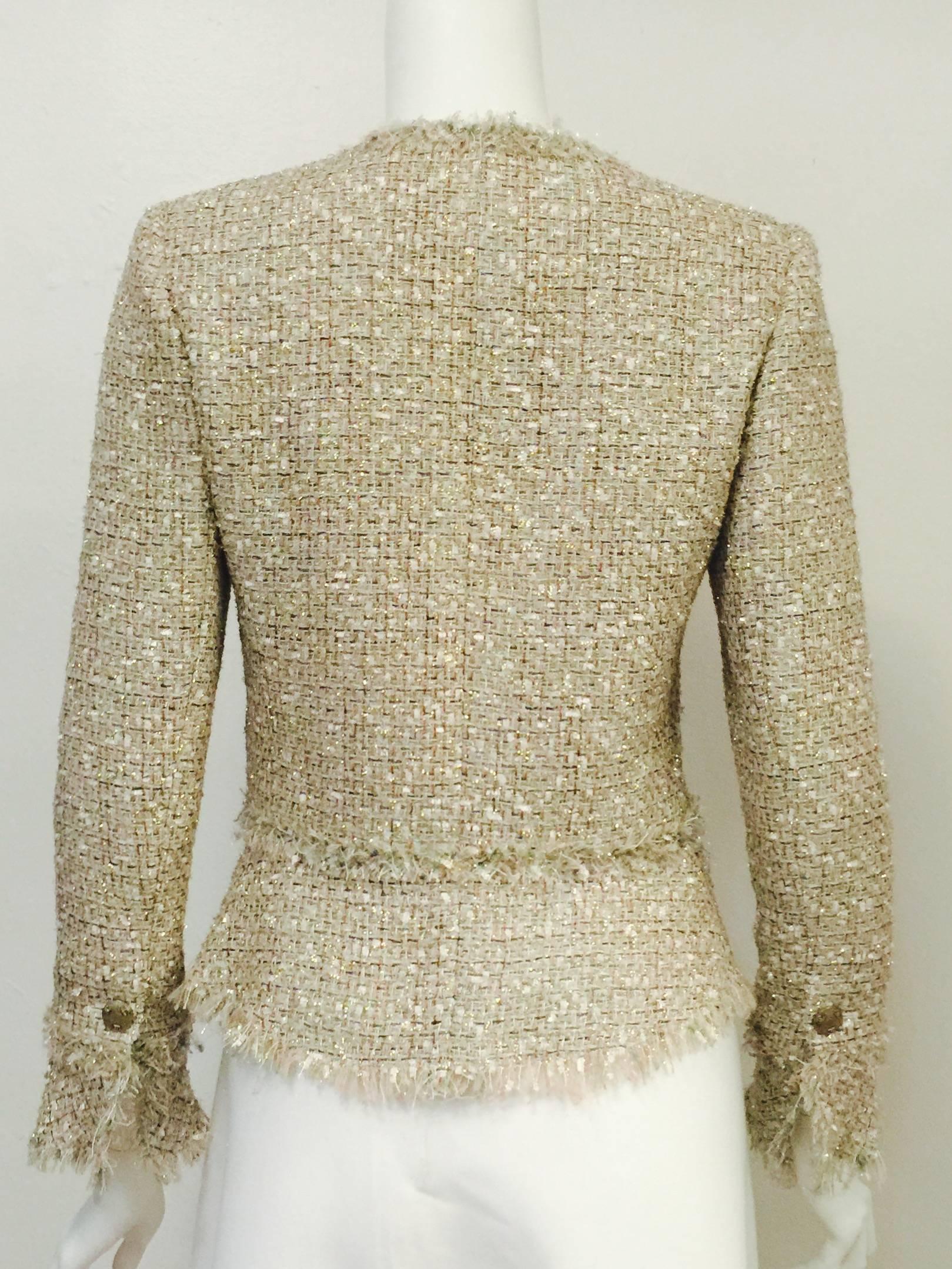 chanel gold jacket