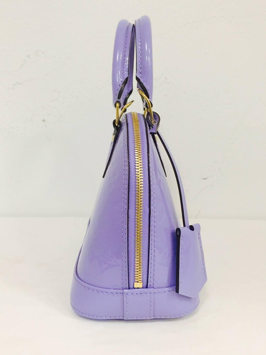 Louis Vuitton 2014 Spring Limited Edition Vernis Alma BB MV Lilias Bag   For Sale 1