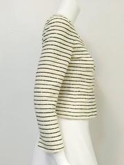 Chanel 2001 Cruise Collection Ivory Jacket with Horizontal Sequin Embroidery