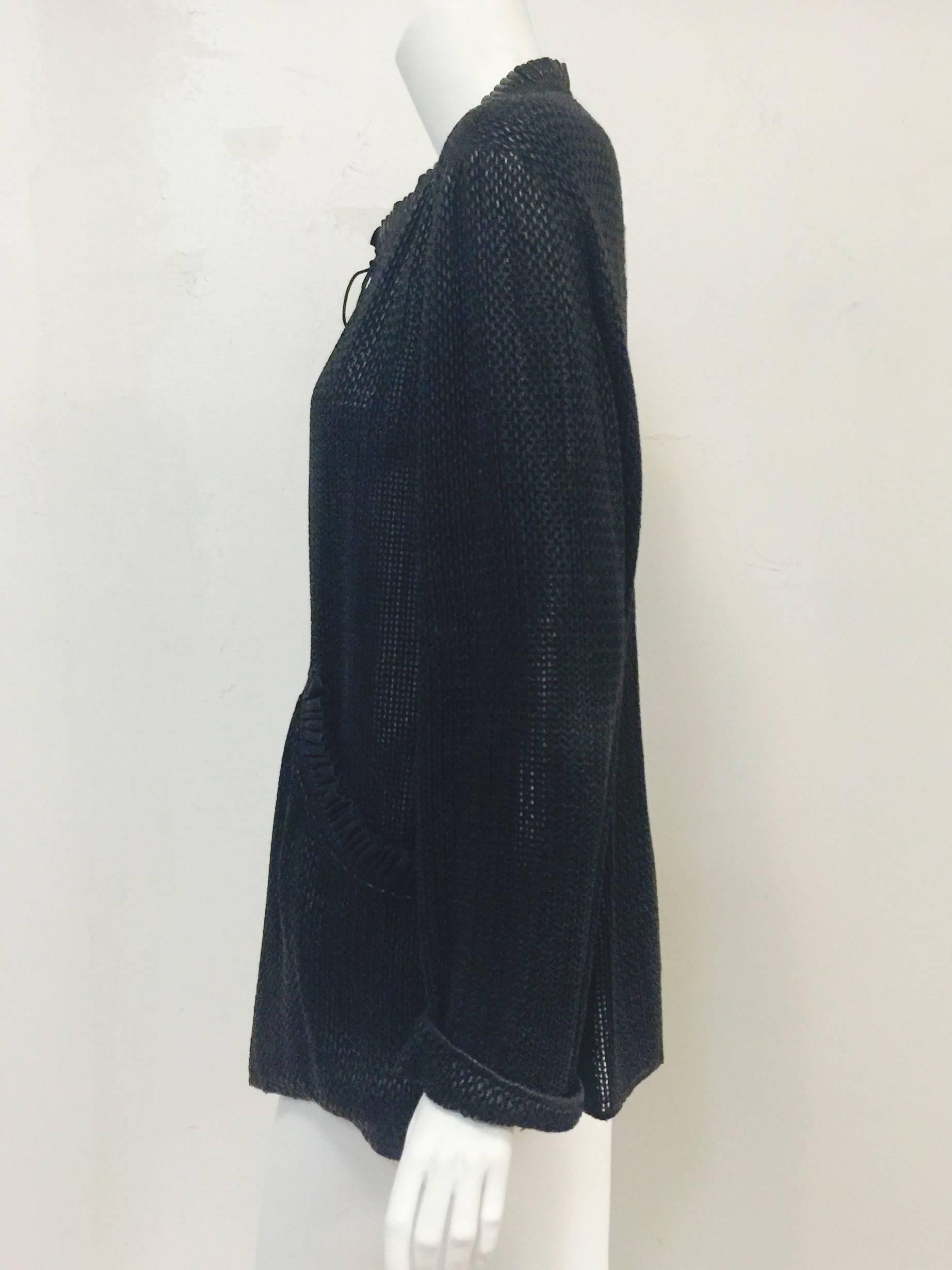 Women's 1990s Giorgio Armani Woven Lambskin Cardigan Jacket