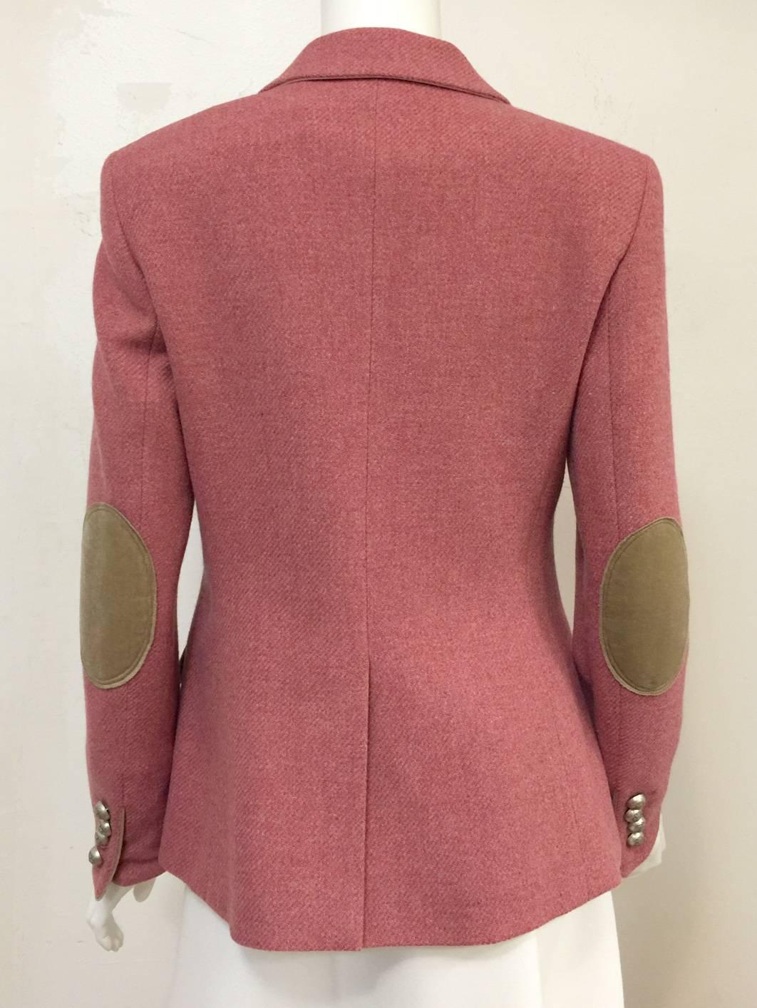 Susanne Spatt Rose Lammfell-Blazer mit Taschentuch (Pink)