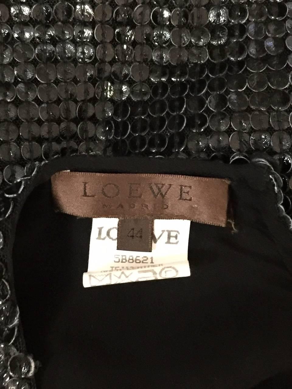 Loewe Nappa Leather Sequin Embroidered Short Sleeve Top  1