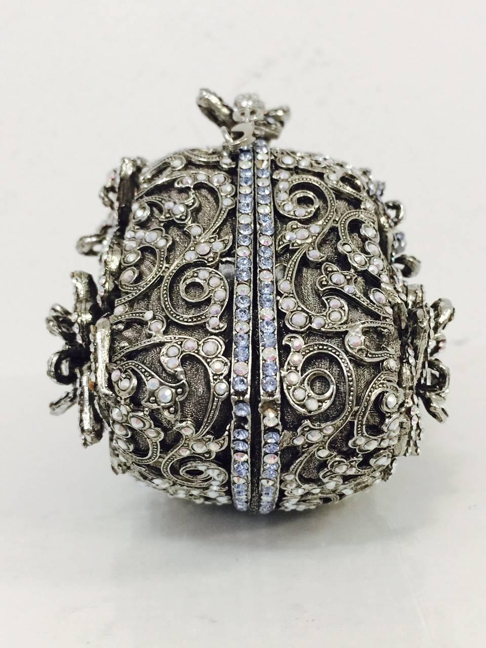 Edidi Aurora Borealis Swarovski Crystal Evening Bag In Excellent Condition In Palm Beach, FL