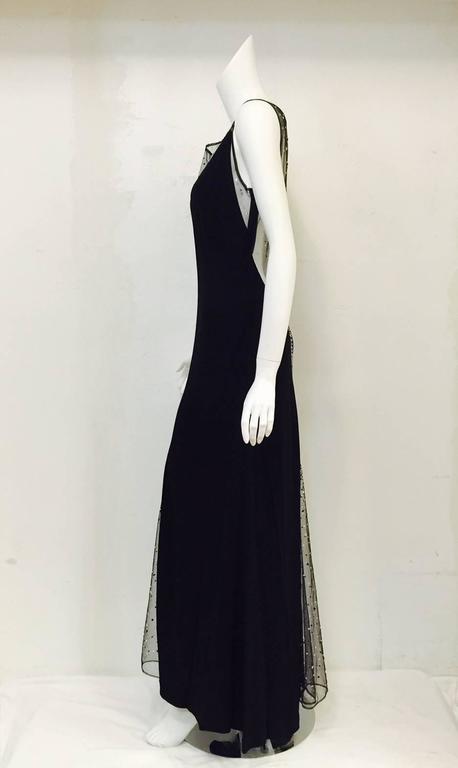 Jiki Swarovski Crystal Embellished Black Sleeveless Evening Dress at  1stDibs | black dress with swarovski crystals, jiki dresses, jiki clothing