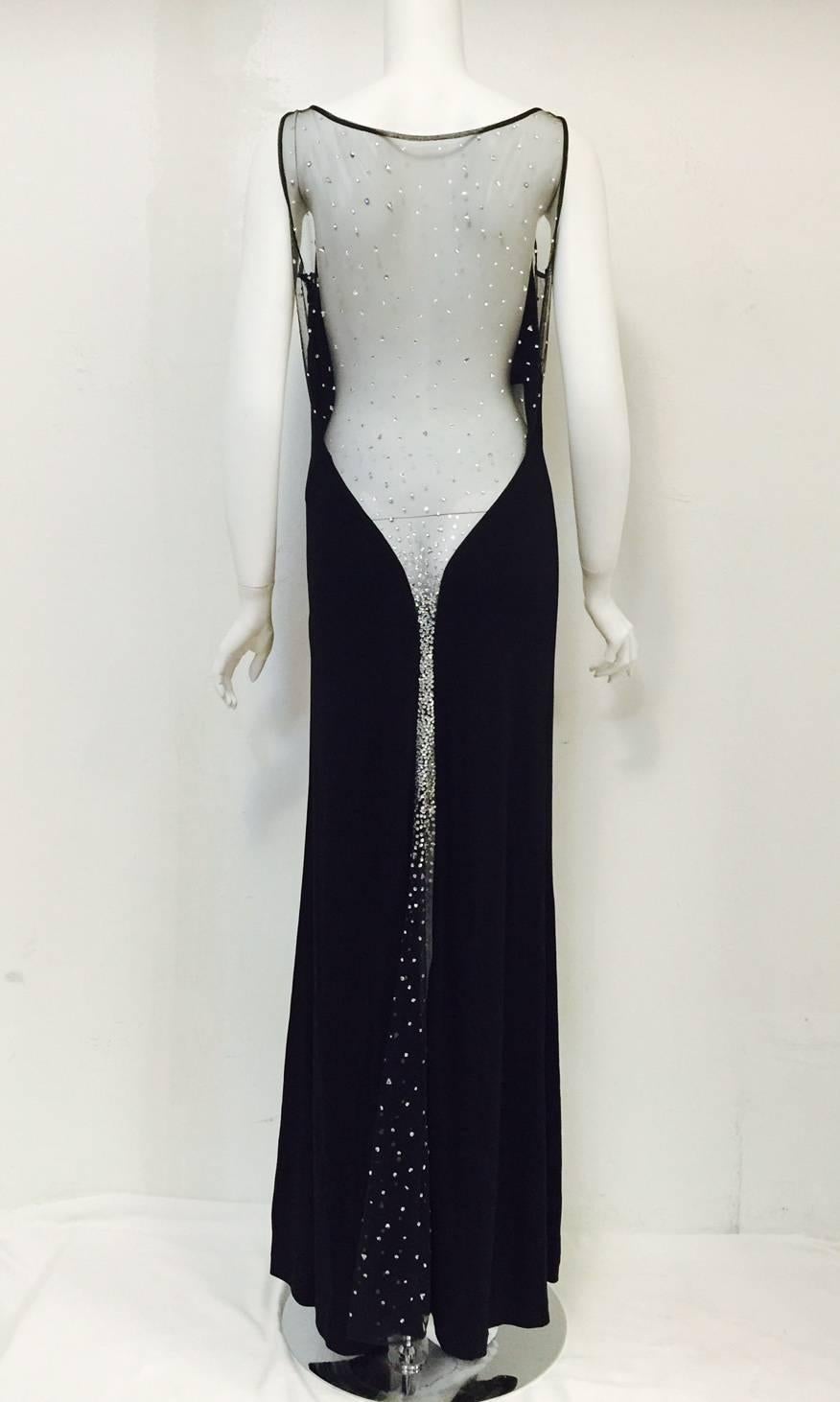 black dress with swarovski crystals