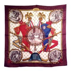 New Hermes Vintage "Napoleon" Silk Jacquard Twill Scarf by Ledoux