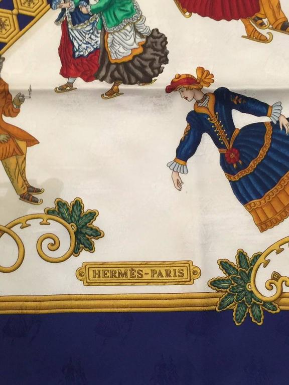 Hermes Silk Jacquard Scarf Joies D'Hiver Red Border – Carre de Paris