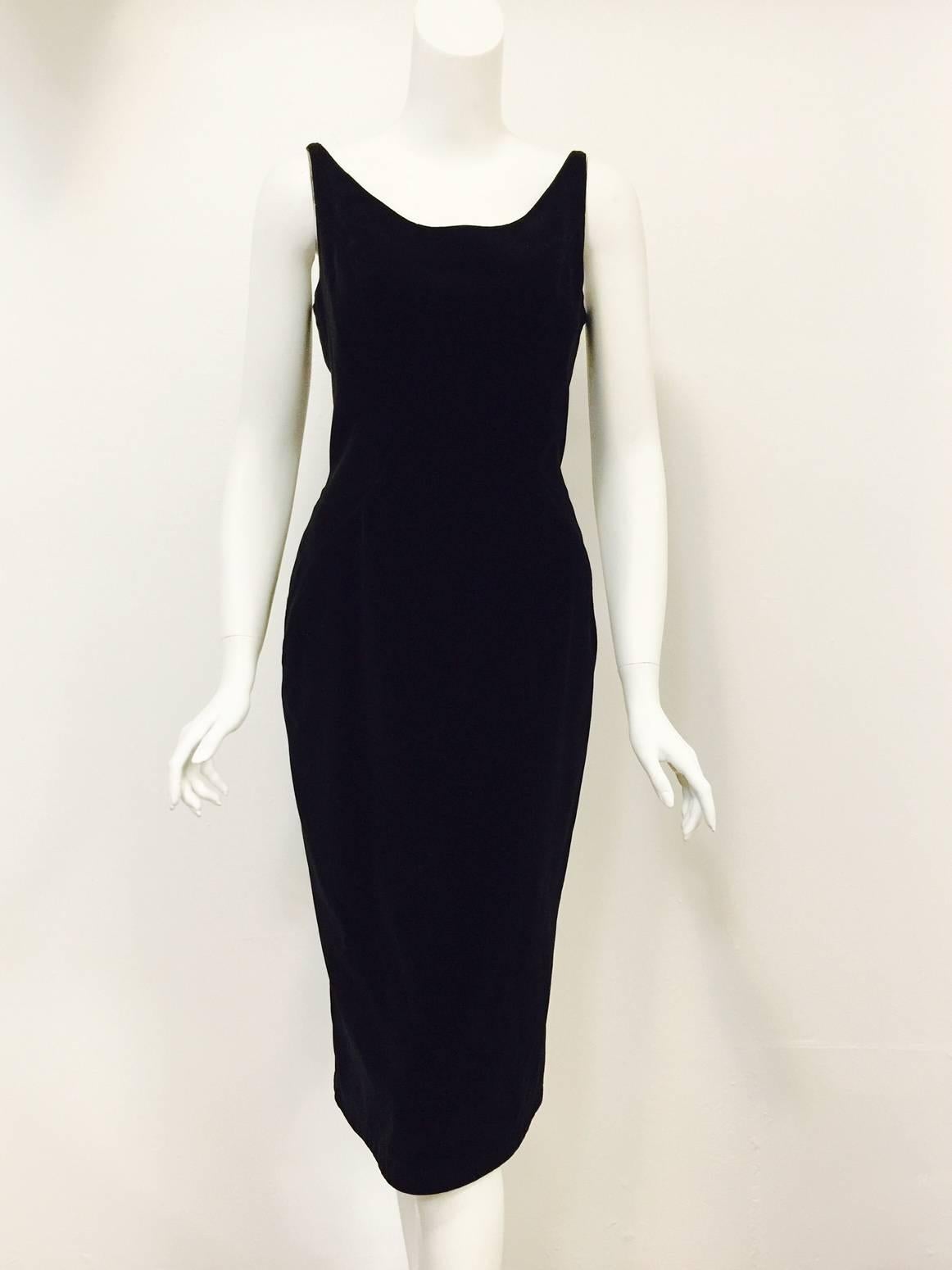 Vintage Thierry Mugler Velvet Shift With Matching Scarf is sure to create 