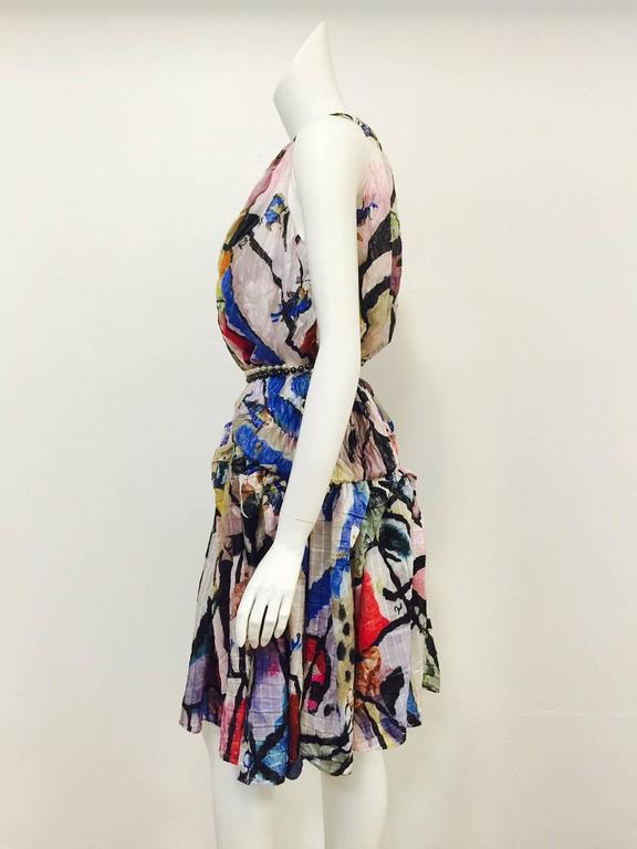 Chanel Abstract Marine Life Print Sleeveless Dress For Sale at 1stDibs ...