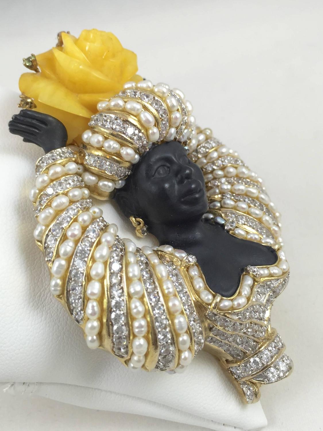 Vintage Jarin Blackamoor Brooch at 1stdibs