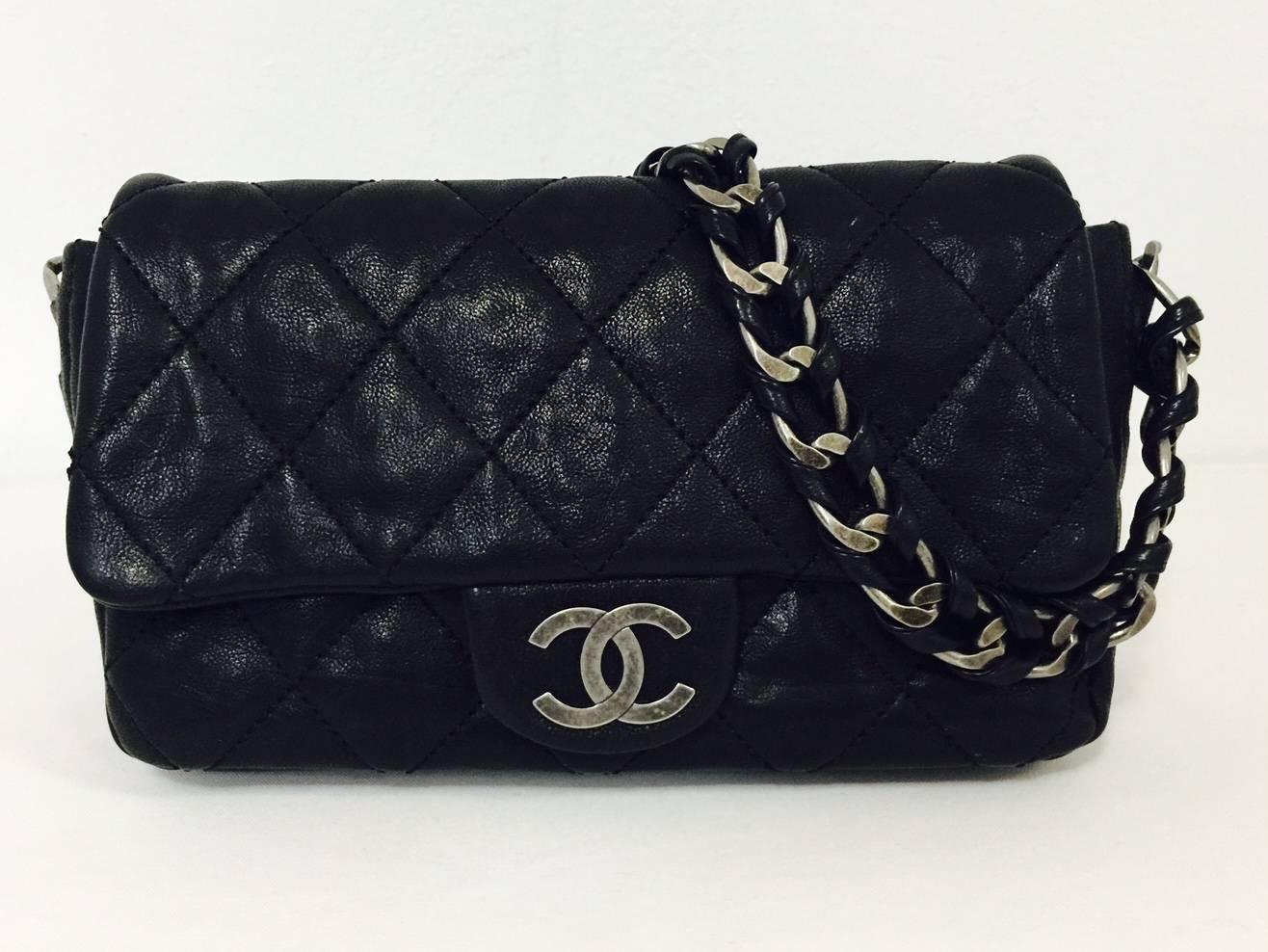Chanel Classic Black Shoulder Bag With Rhodium Hardware is a must for any connoisseur of all things 