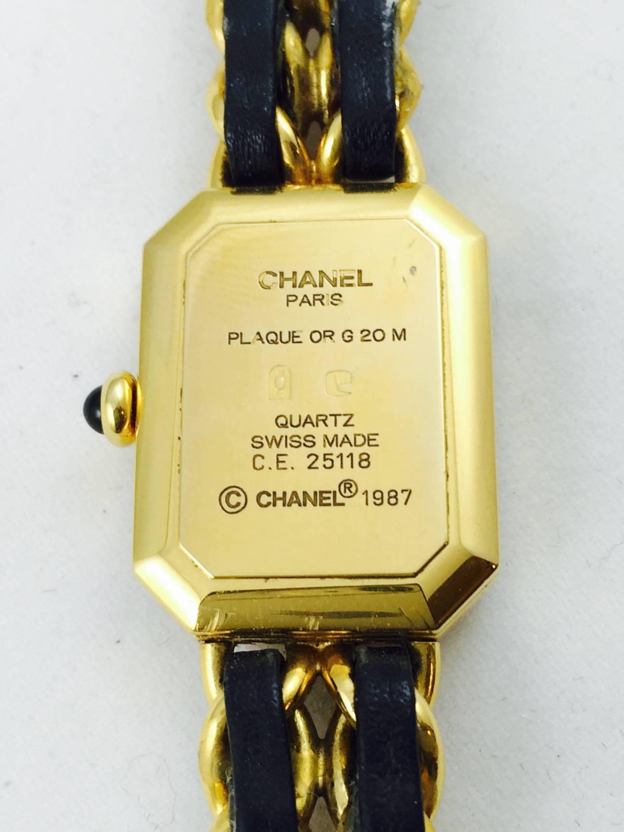 Women's 1987 Chanel Gold Tone Premiere Quartz Watch Medium