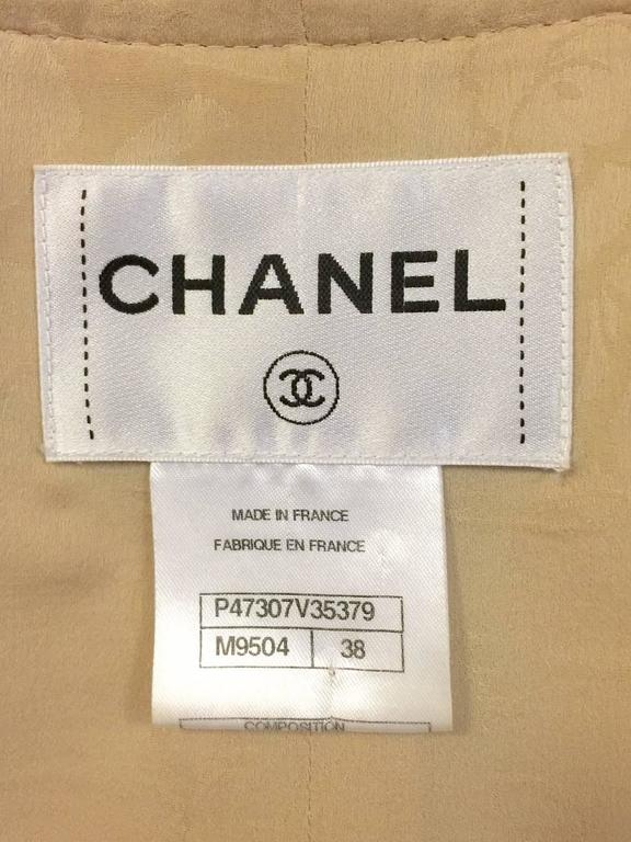 Chanel Gold Flecked Cropped Jacket With Gold Tone Logo Buttons For Sale ...