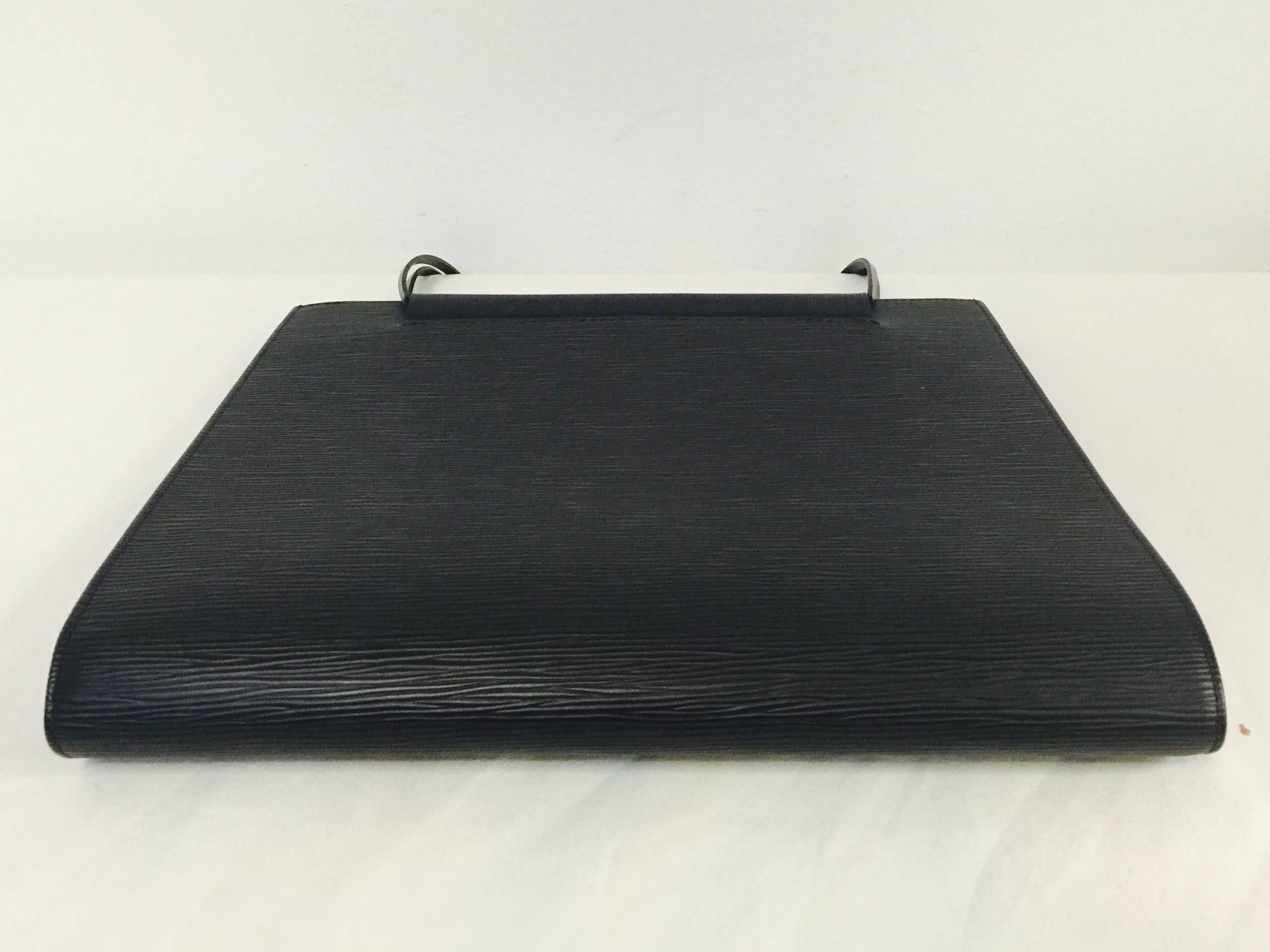 Louis Vuitton Black Saint Tropez Epi Leather Structured Shoulder Bag In Excellent Condition In Palm Beach, FL