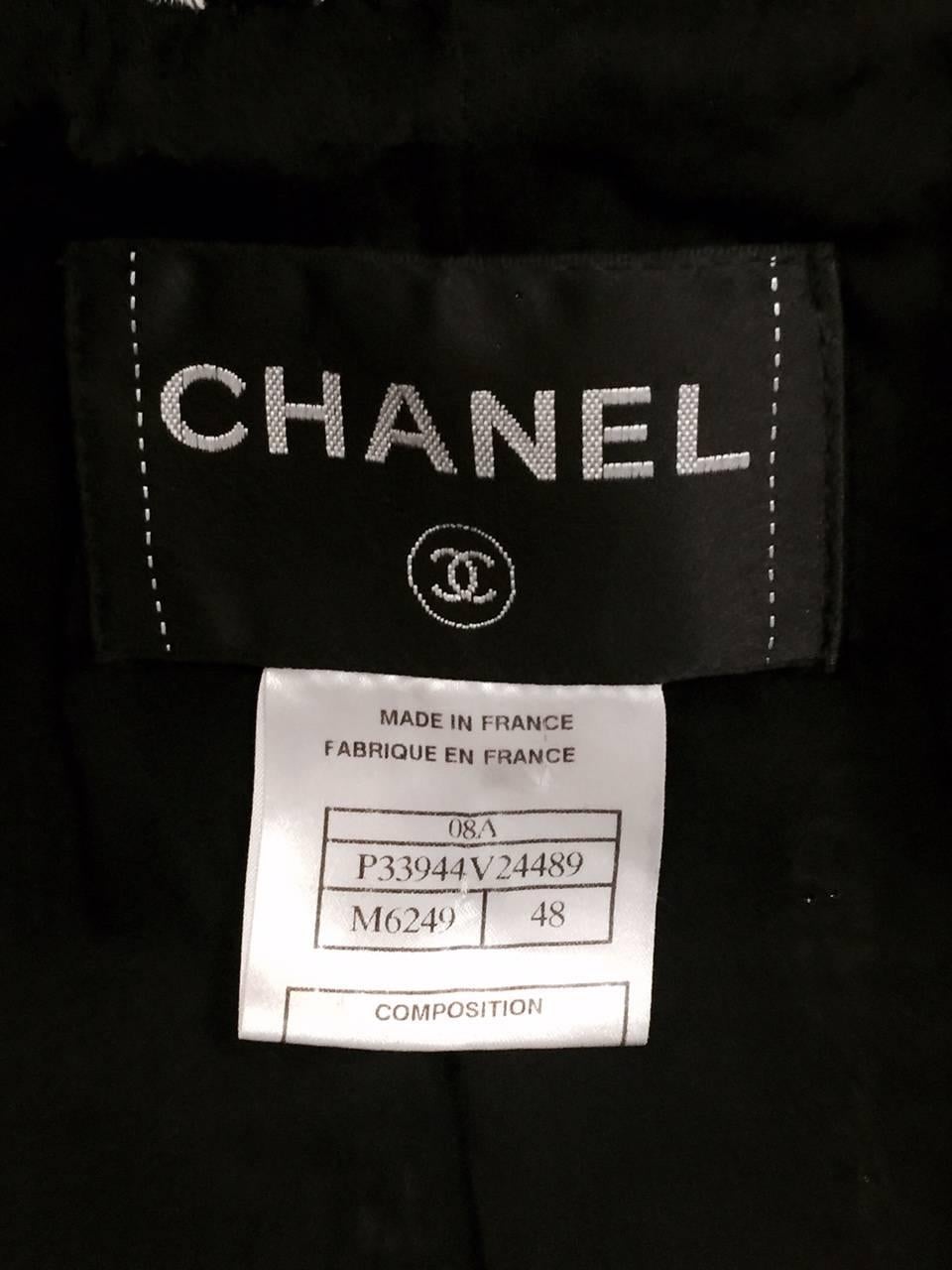 Chanel 2008 Fall Wool Tweed Jacket With Offset Front Closure 3