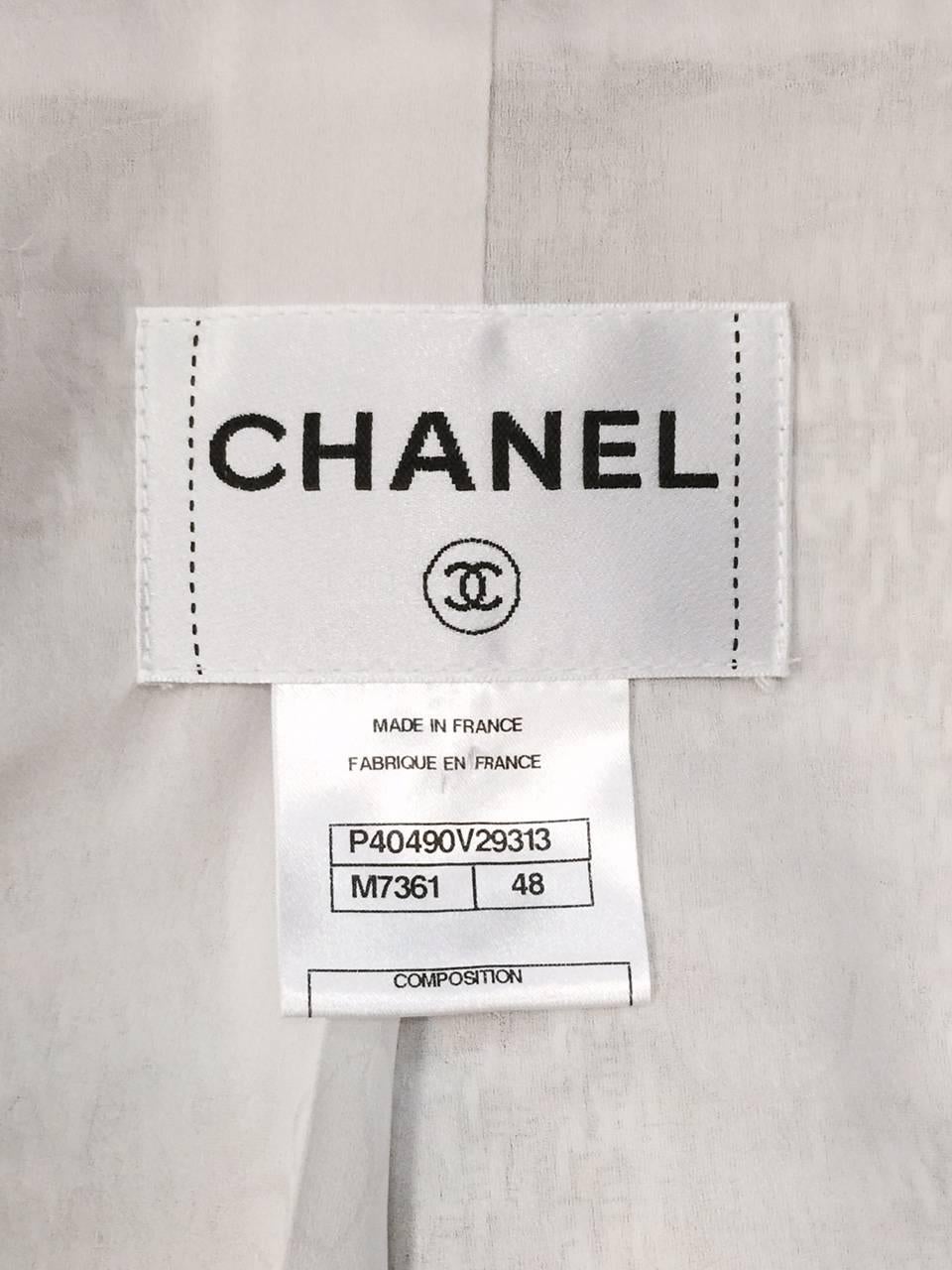 Chanel Spring Tweed Jacket With Rolled Cuffs and Frayed Hem 1