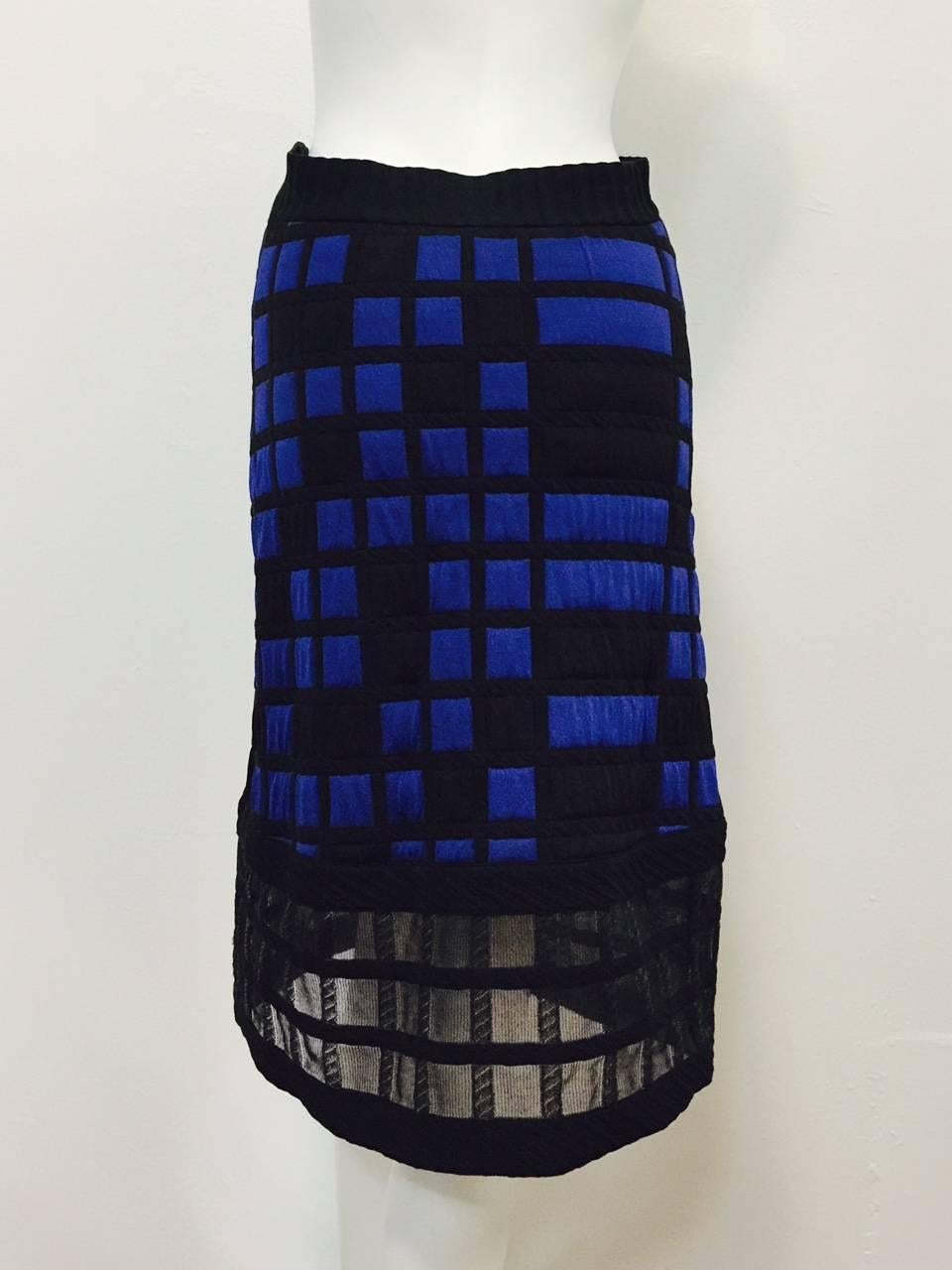 royal blue a line skirt