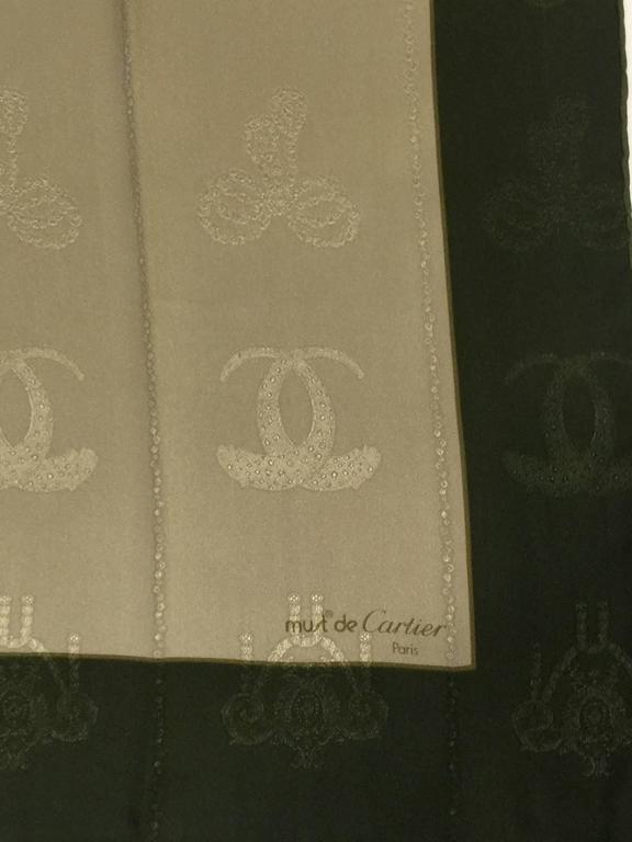 Must de Cartier 100% Silk Jaquard Scarf at 1stDibs