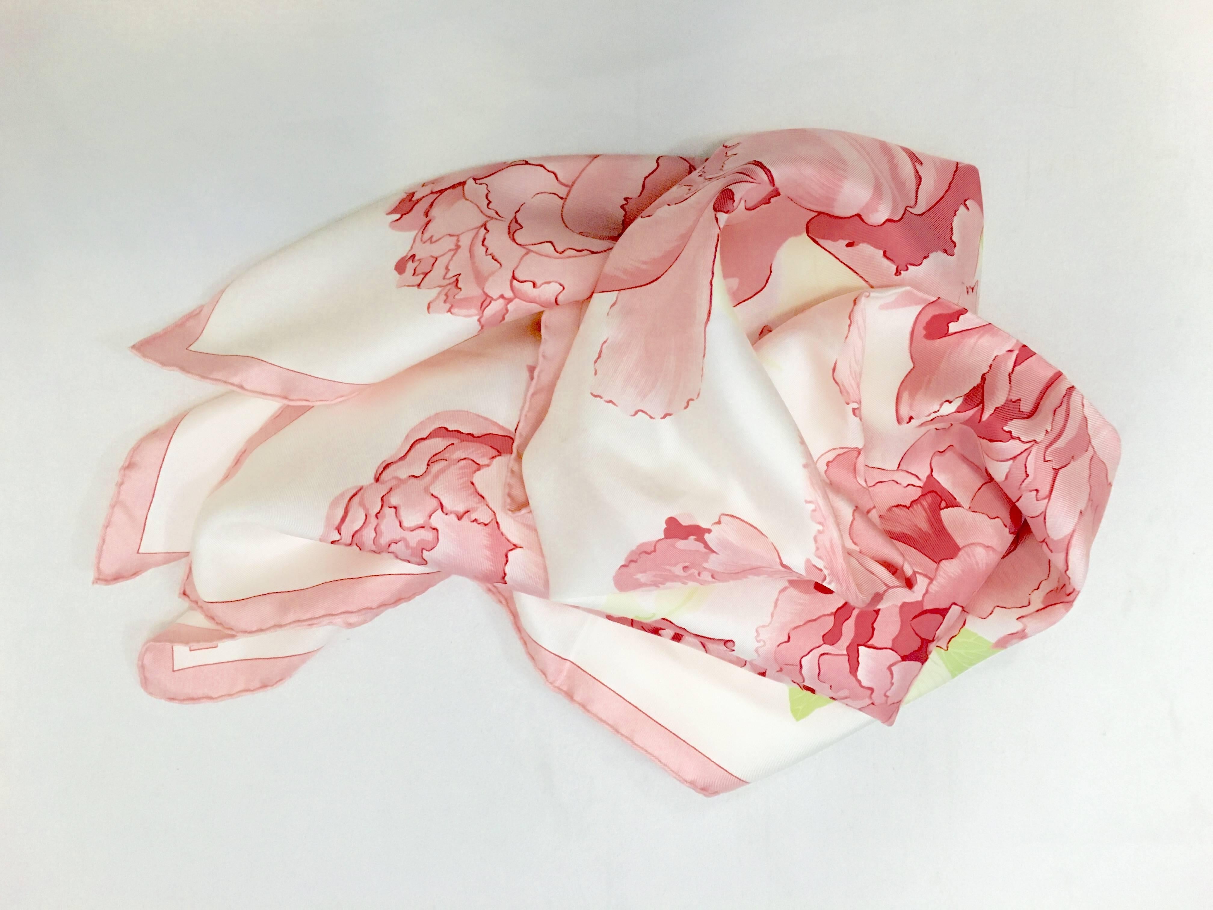 hermes pivoines scarf