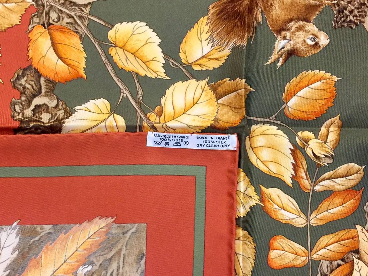 Hermes Casse Noisette Silk Twill Scarf by Antoine De Jacquelot Above Excellent In New Condition In Palm Beach, FL