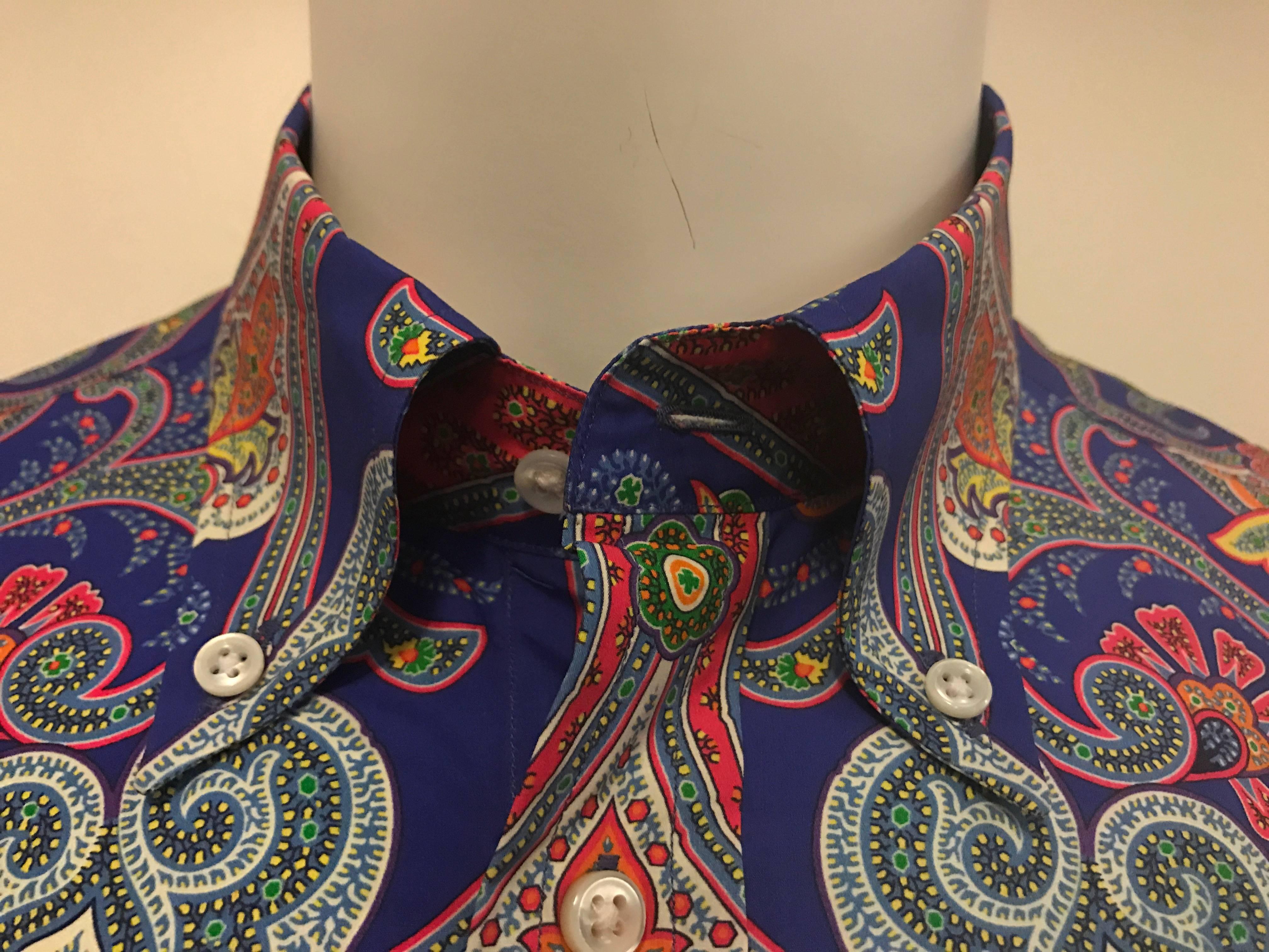 ralph lauren paisley shirt