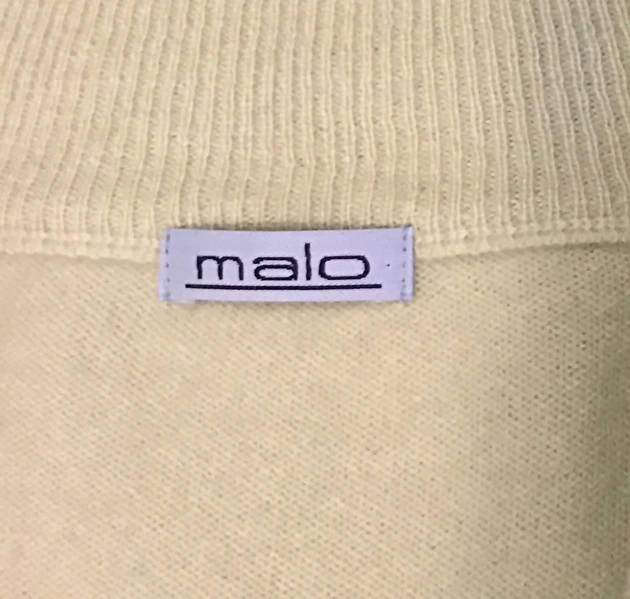 Women's or Men's Men's Malo Cashmere Full Zipper Front Cardigan in Soft Mint